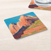 Landschaft, Zion Nationalpark von Maynard Dixon Rechteckiger Pappuntersetzer (angewinkelt)