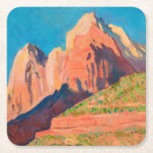 Landschaft, Zion Nationalpark von Maynard Dixon Rechteckiger Pappuntersetzer (Vorderseite)