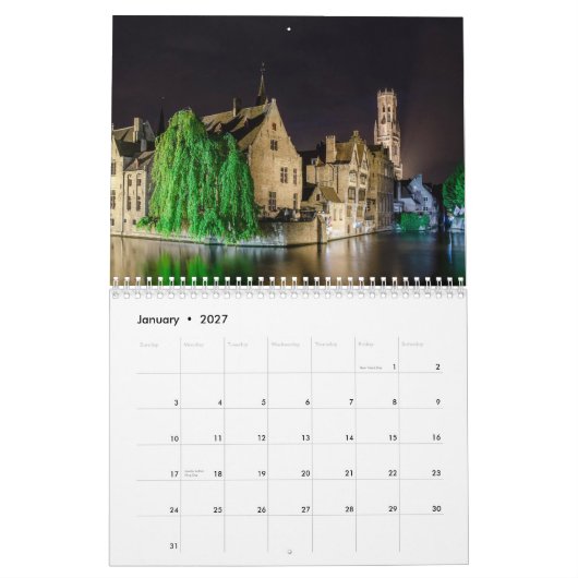 Landschaften Brügge Kalender (Jan 2027)