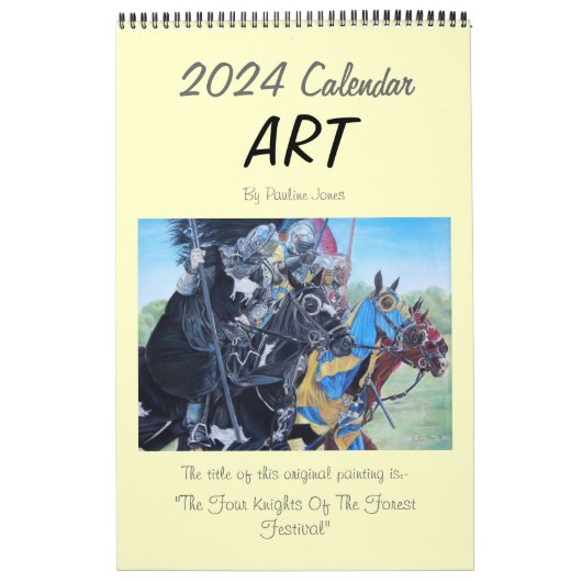 Landschaften Hunde leben noch Original Kunst 2024 Kalender (Titelbild)