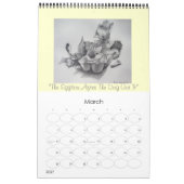 Landschaften Hunde leben noch Original Kunst 2024 Kalender (Mär 2027)