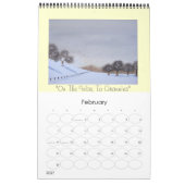 Landschaften Hunde leben noch Original Kunst 2024 Kalender (Feb 2027)