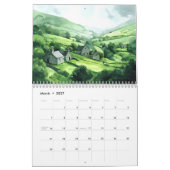 Landschaften in der Rustikalen Landschaft Wasserfa Kalender (Mär 2027)