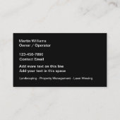 Landschaften mit einfachen, modernen Visitenkarten Visitenkarte (Rückseite)