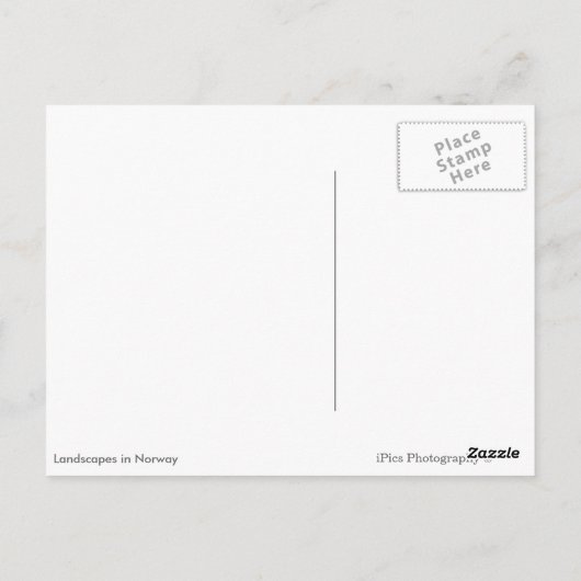 Landschaften mit Geiranger in norwegischer schwarz Postkarte (Rückseite)