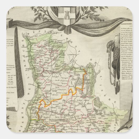 Landschaften Quadratischer Aufkleber (Vorderseite)