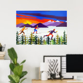 Landschaften Skifahren Poster (Heimbüro)