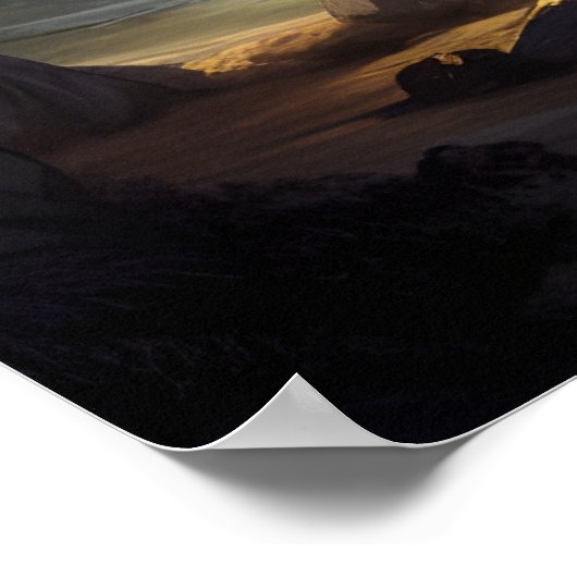 Landschaften und eine große Höhle Poster (Ecke)