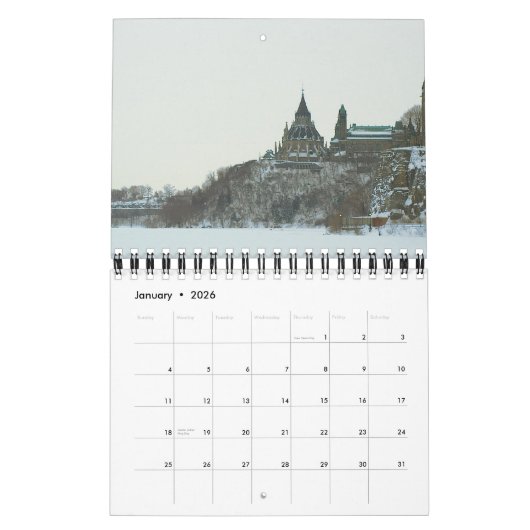 Landschaften und Gebäude Kalender (Jan 2026)