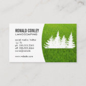Landschaften von Gras und Bäumen Visitenkarte (Vorderseite)