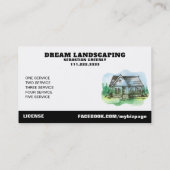 *~* Landschaften von Grüngras Moderne Rasenpflege Visitenkarte (Rückseite)