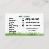 Landschaften von Visitenkarten Visitenkarte (Rückseite)