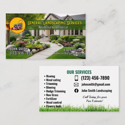 Landschaften von Visitenkarten Visitenkarte (Vorne/Hinten)