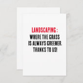 Landschaften Wo das Gras immer grüner ist, Dankeskarte (Vorne/Hinten)