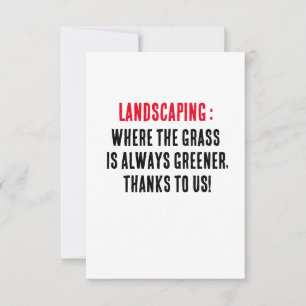 Landschaften Wo das Gras immer grüner ist, Dankeskarte