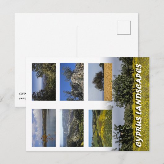 Landschaften Zyperns Postkarte (Vorne/Hinten)