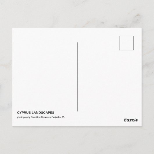 Landschaften Zyperns Postkarte (Rückseite)