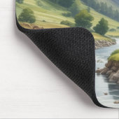Landschaftlich animierter Fluss Mousepad (Ecke)