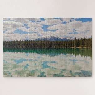 Landschaftlich Annette Lake Reflektion, Jasper NP, Puzzle