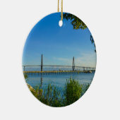 Landschaftlich Arthur Ravenel Bridge Keramik Ornament (Rechts)