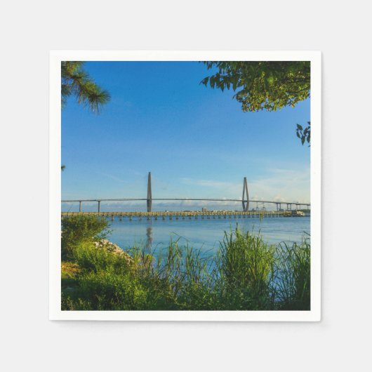 Landschaftlich Arthur Ravenel Bridge Serviette (Vorderseite)