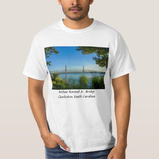 Landschaftlich Arthur Ravenel Bridge T-Shirt (Vorderseite)