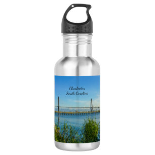 Landschaftlich Arthur Ravenel Bridge Wasserflasche