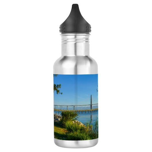 Landschaftlich Arthur Ravenel Bridge Wasserflasche (Links)