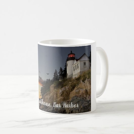 Landschaftlich Bar Harbour Lighthouse Kaffeetasse (VorderseiteRechts)