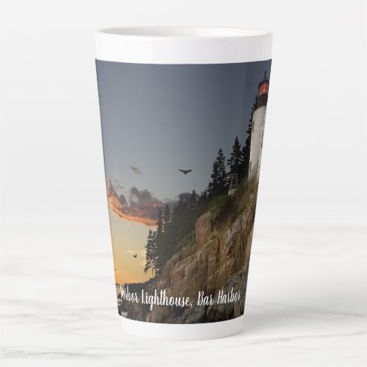 Landschaftlich Bar Harbour Lighthouse Milchtasse (Vorderseite)