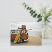 Landschaftlich Beach Art Sommerurlaub Vintag Beach Postkarte (Stehend Vorderseite)