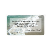 Landschaftlich Beach Hochzeit in Urlaubsort Adressaufkleber (Vorne)