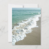 Landschaftlich Beach Hochzeit in Urlaubsort Save The Date (Rückseite)