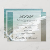 Landschaftlich Beach Hochzeit in Urlaubsort UAWG P Einladungspostkarte (Vorne/Hinten)