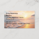 Landschaftlich Beach Realtor Paradise Business Car Visitenkarte (Rückseite)