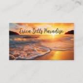 Landschaftlich Beach Realtor Paradise Business Car Visitenkarte (Vorderseite)