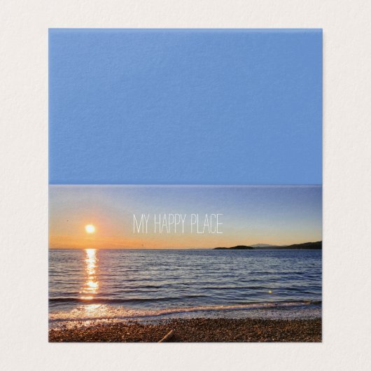 Landschaftlich Beach Sunset Foto Card (Außenseite Aufgefaltet)