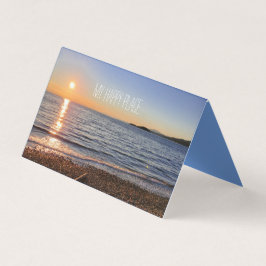 Landschaftlich Beach Sunset Foto Card