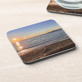 Landschaftlich Beach Sunset Foto Getränkeuntersetzer (Linke Seite)