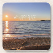 Landschaftlich Beach Sunset Foto Getränkeuntersetzer (Vorderseite)