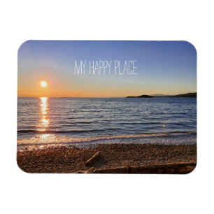 Landschaftlich Beach Sunset Foto Magnet