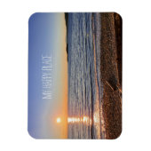 Landschaftlich Beach Sunset Foto Magnet (Vertikal)