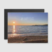 Landschaftlich Beach Sunset Foto Magnet (Vorne/Hinten)