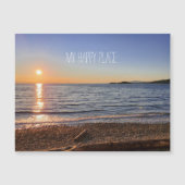 Landschaftlich Beach Sunset Foto Magnet (Vorderseite)