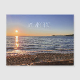 Landschaftlich Beach Sunset Foto Magnet