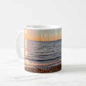 Landschaftlich Beach Sunset Foto Magnet Kaffeetasse (Vorderseite Links)