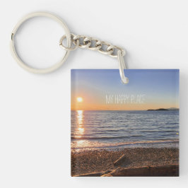 Landschaftlich Beach Sunset Foto Schlüsselanhänger