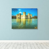 Landschaftlich Bodiam Castle in East Sussex Englan Leinwanddruck (Insitu (Holzboden))