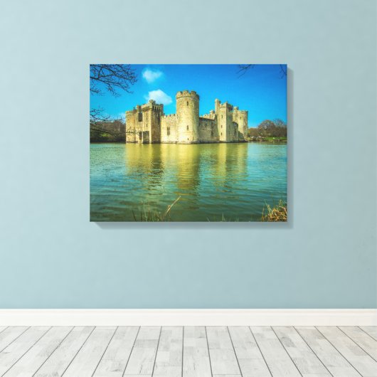 Landschaftlich Bodiam Castle in East Sussex Englan Leinwanddruck (Insitu (Holzboden))