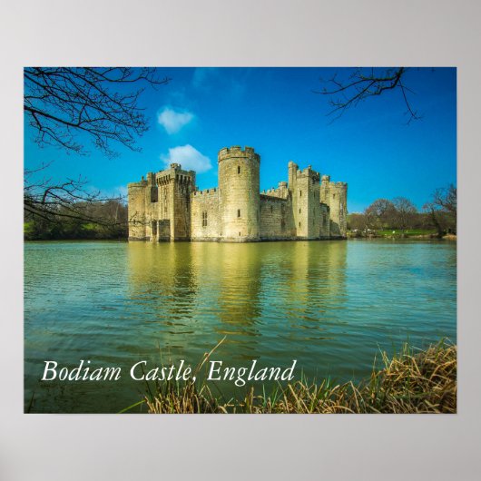 Landschaftlich Bodiam Castle in East Sussex Englan Poster (Vorne)